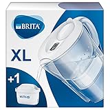 BRITA Wasserfilter Marella XL weiß inkl. 1 MAXTRA+ Filterkartusche – Extra großer BRITA Filter zur Reduzierung von Kalk, Chlor & geschmacksstörenden Stoffen im W