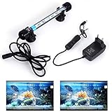 SolarNovo 18-112cm LED Aquarium-Licht Unterwasser BeleuchtungAufsatzleuchte Abdeckung Wasserdicht Lampe Stecker EU für Fisch Tank mit Fernbedienung RGB Farbwechsel (1.8 * 18cm, Weiß & Blau)