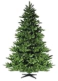 RS Trade HXT 19001 künstlicher Weihnachtsbaum 180 cm (Ø ca. 132 cm) mit 1422 Spitzen und Schnellaufbau Klapp-Schirmsystem, schwer entflammbar, unechter Tannenbaum inkl. Metall Christbaum S