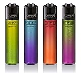 Sunmondo Clipper® Feuerzeuge 4er Set (Crystal Gradient)
