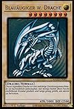 Konami - MAGO-DE001 - Blauäugiger w. Drache - Premium Gold Rare - Yugioh - Deutsch - 1. Auflage im Set mit Ultra Pro Toploader und Ultra Pro Schutzhülle (Klarsicht)
