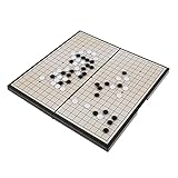 HXSAF Schach, los, magnetisch gehen zu einem Spiel, gar kariert, klappbar Schwarzweiß-Schach, Kinderpädagogikspiel, geeignet for Anfänger, Kinder und Erwachsene 28 * 15 * 3 cm (schwarz)