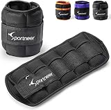 Sportneer verstellbare Gewichtsmanschetten für Fuß- oder Handgelenk, 2er Set, 0,58-2,9 kg pro Knöchel,1,16-5,8 kg p