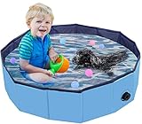 Oberhoffe Hunde Planschbecken,Doggy Pool Faltbarer Badewanne Pool,Haustier-Duschbecken mit,Hundeplanschbecken mit Ablassventil,Haustiere Badewanne,Umweltfreundlichem PVC