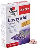 Doppelherz Lavendel Extrakt + Öl – Mit Vitamin B6 und B12 als Beitrag zur normalen Funktion der Psyche und des Nervensystems – 30 Tab