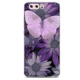 Neivi Huawei P10 Hülle, Huawei P10 Plus Hülle Case Silikon Crystal Clear TPU Durchsichtig Handyhülle Schutzhülle Case Backcover Schutz Bumper Slimcase für Huawei P10 Plus (Butterfly, Huawei P10)