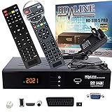 hd-line 310S PRO Receiver Satellit HD Digitaler Satelliten Receiver HDMI DVB S2 Receiver für Sat HD HDMI Sat Receiver HDMI HD Receiver Sat Digital für Satelliten Resiver für TV DVB-S, Mit PVR Schw