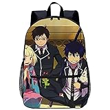 EIGYU 3D-gedruckte Schultaschen Mode Schultasche Blauer Exorzist Geeignet für Erwachsene, Kinder, Jugendliche, Jungen, Mädchen Größe: 45x30x15 cm/17 Zoll Wasserdichte S