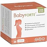 BABYFORTE® Kinderwunsch Vitamine ohne Jod - Vegan - 180 Kapseln - Folsäure, Quatrefolic®, Myo Inositol, Q10 - Vitamine Schwangerschaft ohne J