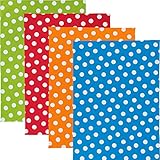 Erwin Müller Geschirrtuch - 4er-Pack - Geschirrtücher - 4er-Set - saugstark - strapazierfähig - 100% Baumwolle - grün - rot - orange - blau - Größe 50x70