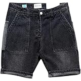 Ursus Copia Hosen Jeans Hosen Herren Vintage Denim Shorts Sommer Neue Loose Fit Kurze Jeans Mode Stretch Große Tasche Kurze Hosen Männliche Cargo Jeans, Schwarz , XL