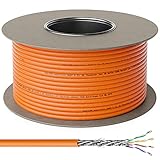 deleyCON 100m CAT.7 Verlegekabel Kupfer Starr S/FTP PIMF Netzwerkkabel Installationskabel LAN Kabel Ethernet Datenkabel Gigabit CAT7 10Gbit 1000MHz LSZH Halogenfrei BauPVO