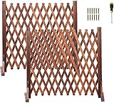 uyoyous 2 Stück Rankgitter Holzzaun Scherengitter Holz Ausziehbar Hunde Absperrgitter Gartenzaun Rankhilfe Tierschutzgitter Erweiterbare Pflanzenklettergitter - 160x70