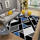 MMHJS Nordic Rechteckiger Retro Bedruckter Teppich Zuhause Wohnzimmer Schlafzimmer Bodenmatte Büro Couchtisch Tischset Arbeitszimmer Balkon Teppich Eingang Fußmatte 40x60
