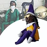 RGCLQ Schnüffeln Sie Auf Einer Stoop Christmas Elf Puppe, Gremlins Figur Elf Auf Der Regalpuppe Saisonale Dekoration, Little Elf Behaving Badly 90er Jahre Spielzeug Elfen Plüschtier (Purple 1 Pcs)