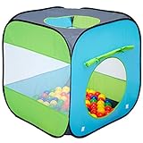 LittleTom Bällebad Spielzelt 70x70x72cm - Popup Baby Spielhaus Kinder-Zelt B