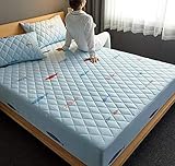 XLMHZP Queen Bed RockEisseide Bettrockmatte kann in der Wassermaschine gewaschen Werden,Ice Silk Matte kann gefaltet Werden Klimamatte Sommerschlafmatte-Thousand red_180 * 200(3PCS)