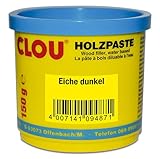 Clou Holzpaste zum Reparieren und Auskitten von Holzschäden eiche dunkel, 150 g: gebrauchsfertige Paste geeignet für den gesamten Innenb