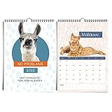 heaven+paper Tierkalender 2022 - der lustige A4 Wandkalender für Tierliebhaber von Alpaka, Hase, Katze, Lama und Hund für Erw