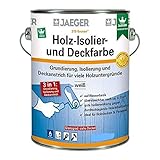 Kronen/ Jaeger Holz-Isolier- und Deckfarbe 319 2,5 Liter ,Weiß M