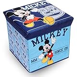 Mickey Maus Kinder Sitzhocker Faltbar Aufbewahrungsbox Sitzwürfel Spielzeug T