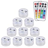 Unterwasser Lichter ALED LIGHT Mini Licht RGB Multi Mehrfarbige Teichbeleuchtung Wasserdichte Teelichter Multicolor Weihnachten Dekoration für Aquarium Vase Badewanne Pool H