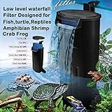 Aquarium-Bio-Filter, Innenfilter, Schildkrötenfilter, Wasserfalltank, Wassersäuberung, Bio-Filtration für Kaltwasser, tropische Aquarien, Frosch, Krabben bis zu 130 l (600 l/h Aquariumfilter)