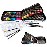 Aquarellstifte Pinsel Marker Stifte Set,Filzstifte Doppelseitig,Buntstifte Professionell Zeichensets,Bleistift Set für Skizzieren und bleistiftzeichnungen,Erwachsene Studenten Malbücher Craft Doodling