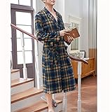 LEPSJGC Bademantel Für Herren Locker Lässig Und Bequem Langer Herbst-Und Winterbademantel Warmes Nachthemd Home Servicer (Color : A, Size : M code)