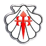 Jakobsweg Aufnäher Patch Aufbügler Jakobsmuschel von Camino C