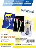 20 Blatt A4 Overheadfolie (OHP Transparentfolie Transparentpapier) für Inkjetdrucker, schwarz/Weiss Laserdrucker und Farblaserduck