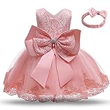TTYAOVO Baby Mädchen Spitze Kleid Bowknot Blume Hochzeit Kleider Größe(90) 12-24 Monate 648 H