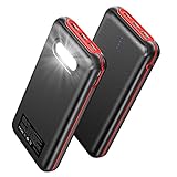 Elzle Power Bank, 22.5W PD20W QC3.0 Schnelles Aufladen 30000mAh USB C Externer Akku mit 4 Ausgängen und 2 Eingängen Tragbares Ladegerät Kompatibel mit iPhone 13 12 MacBook Pro Dell XPS Tab