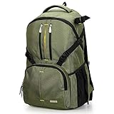 KIKIRon Kamerarucksack Leicht Schnell Typ Freizeit Outdoor Travel Compartment Großvolumige Fotografie Rucksack Wasserdichter Kamerarucksack (Farbe : Grün, Size : 50x22x32cm)