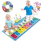 Joyjoz Musikmatte Kinder Klaviermatte mit 90+ Sounds, Piano Matte Tanzmatte für Baby, Kinder Keyboard Musikspielzeug für Jungen Mädchen 1-5 Jahre alt (110 x 36 cm)