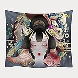 YDyun Wandteppich Tapestry Wanddeko für Kinderzimmer Wohnzimmer Yogamatte Picknickdecke Strandtücher Strandtuch Gobelin bemalte Decke mit Blumendruck