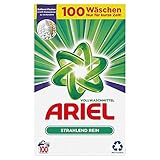 Ariel Waschmittel Pulver, Waschpulver, Vollwaschmittel, 100 Waschladungen, Strahlend Rein (6.5 kg)