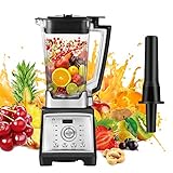 Smoothie Maker Standmixer, 2000W Smoothie Blender, Mühle und Eisbrecher mit Geschwindigkeitsregelung, 25.000 U/Min, 8 Stahlklingen, 2L Tritan-Behälter B