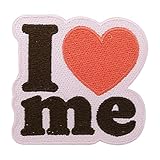 I Love Me Patch zum Aufbügeln | Rosa Pinke Patches, Liebe Bügelbild, Herz Flicken, Jeansjacken Aufnäher Finally H