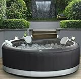 DEKO VERTRIEB BAYERN Luxus Premium SPA aufblasbarer Whirlpool aufblasbar + LCD Fernbedienung Ø204cm Outdoor+Indoor Pool Heizung für 6 Personen Modell 2022 MSPA Mallorca Feeling