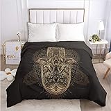 lhmlyl Bettdecke Bettdecken 3D Bettwäsche Bettbezug schwarz Gold Muster-Schwarz 038-Schwarz-Q1_200 * 200