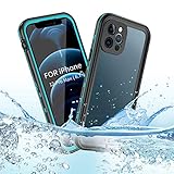 BDIG Hülle iPhone 12 Pro Max Wasserdicht, 360 Grad Rundum Schutz mit Eingebautem Displayschutz Outdoor TPU Transparent Bumper IP68 Stoßfest Handyhülle Schutzhülle Kompatibel mit iPhone 12 Pro Max