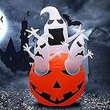 Yideng Halloween inflatables, 4.9ft hohe kürbis chost Dekorationen mit led-leuchten riesen Halloween aufblasbare kürbis im freien innen Feiertags-dekor für Garten,