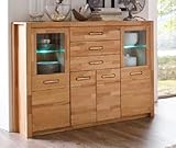 Wohnprogramm Kernbuche Serie F1 Anrichte Vitrine Highboard Kernbuche - (3418)