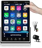 Android 2 Din Autoradio 9,5 Zoll WiFi Beweglicher Vertikaler Bildschirm Touchscreen Radio mit GPS Navigation FM Radio DVR iOS/Android Mirror Link USB Split Screen Rückfahrk