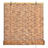 Rollo FüR Aussenbereich,Bambusrollo,Lichtfilter Rollos, Bambusrollos für Zuhause, Arbeitszimmer, Küche, Trennwand, Teehaus, für den Innen- und Außenbereich, anpassbar(Size: 110x260cm/43x102in)