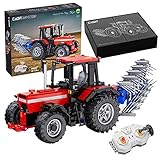 Onenineten CADA C61052w Technik Bauernhof Traktor Bausteine, 2.4Ghz RC Bauernhof Auto Modell Bauset mit Fernbedienung und Motor, 2531 Teile Elektrisch Traktor Bauset Kompatibel mit Lego T