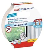 tesa doppelseitiges Montageband Powerbond TRANSPARENT, 5