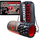 Playmakers Faszienrolle mit Videoanleitung für Faszientraining von Beine und Rücken, Foam Roller Massageroller für Selbst-Massage und effektives Faszien Training von Muskeln und Bindegeweb