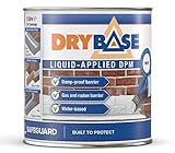 Drybase DPM flüssige Dichtbeschichtung - Feuchtigkeitsisolierende Membran mit Bitumen freier Formulierung. (1 Liter, Weiß)